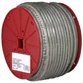 1/8 X 3000-In. Clear Vinyl Cable, 7X7, 1/8-In.-3/16-In. X 250-Ft. 1