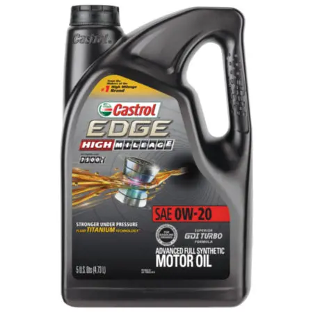 (130) 15B0d2  | 0W-20 Edge Full Synthetic High Mileage Motor Oil  : 5 Qt 1