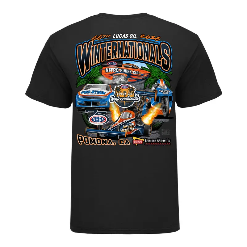 2026 Lucas Oil Nhra Winternationals 4 Car T-Shirt 1