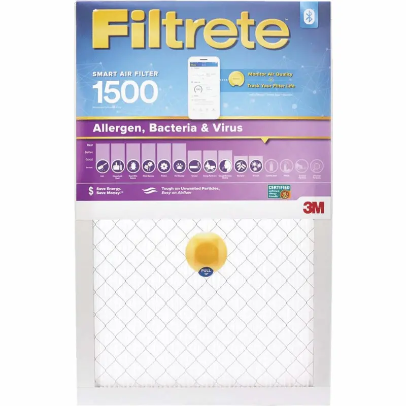 3M Filtrete 16 In. X 20 In. X 1 In. 1500 Mpr Allergen, Bacteria & Virus Smart Furnace Filter 1
