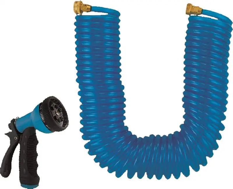 50Ft Coil Hose And Nozzle Set 1