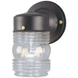 75-Watt Black Jelly Jar Wall Fixture 1