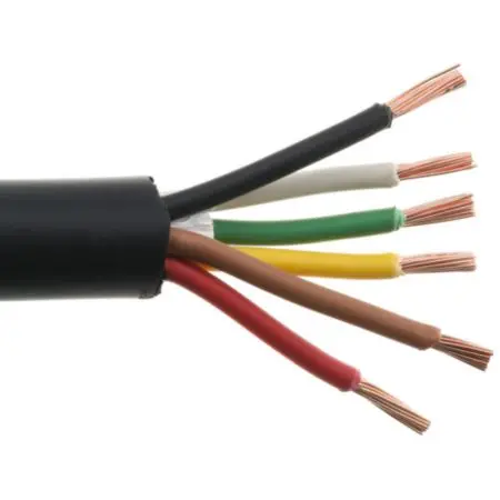 (864) Cj14-6L Standard Trailer Wire (14G, 6 Wire, 50') Sold Per Foot 1