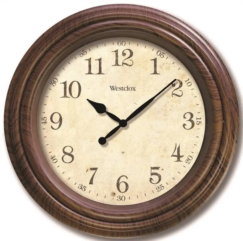 9.5 Round Wood Wall Clock 1