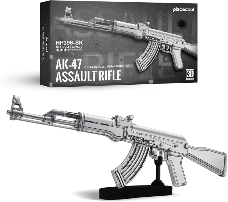 Ak47 Rifle 3D Metal Model 1