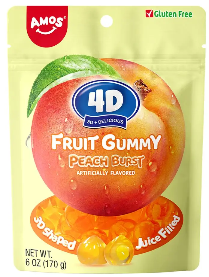 Amos Fruit Burst Peach Peg 6 Oz (Pack Of 12) 1