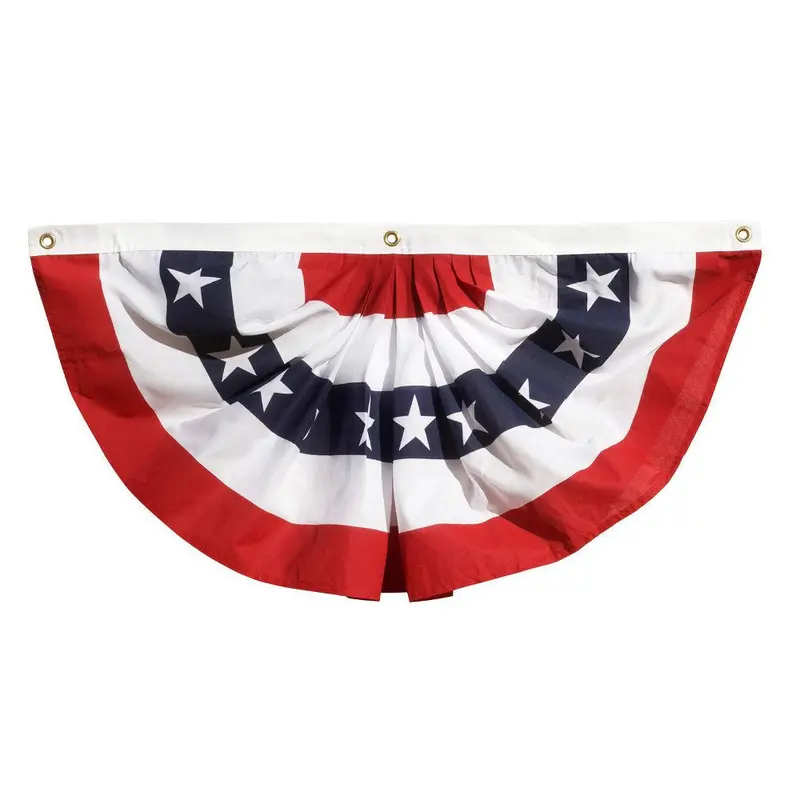 Annin Flagmakers Us Fan Flag Pleated Polycotton 1