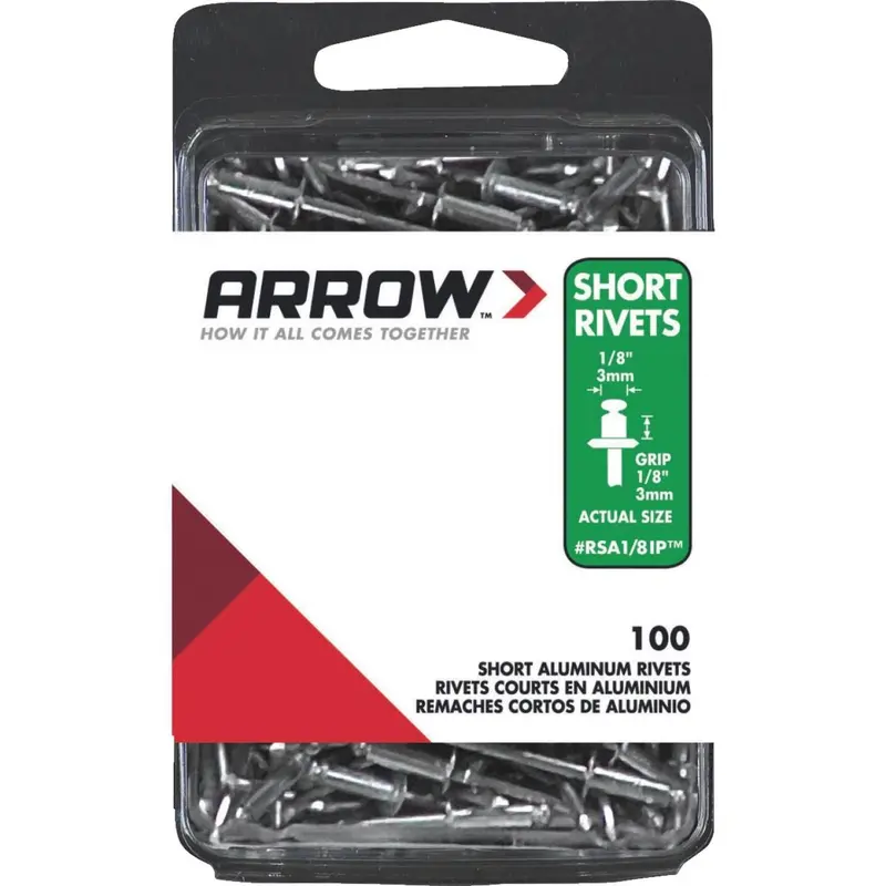 Arrow 1/8 In. X 1/8 In. Aluminum Ip Rivet (100 Count) 1