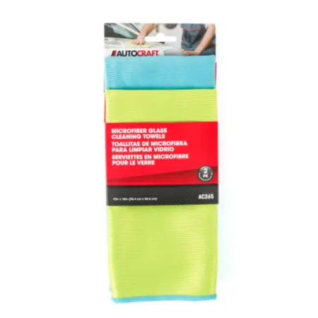 Ato Ac265 Autocraft Microfiber Glass Cleaning Towels (2 Pk) 1