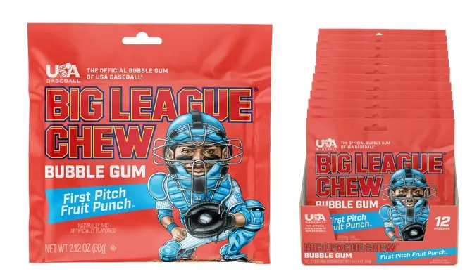 Big League Chew Bubble Gum Fruit Punch - 2.12 Oz 1