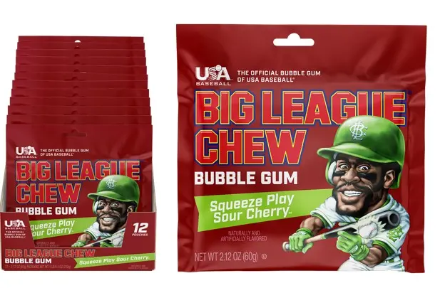 Big League Chew Sour Cherry Bubble Gum - 2.12 Oz 1