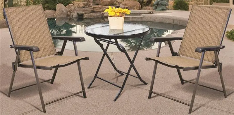 Bistro Table Fold Gls 27In Rnd 1