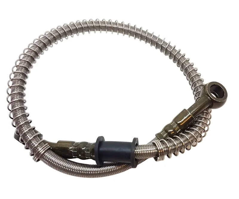 Blh16 Reservoir Braided Brake Line Hose 47 Cm 10 Mm Banjo Fittings For Quad Bike 1