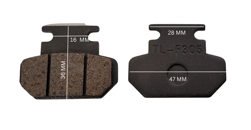 Bp031 Set Of Rear Brake Pads For Upbeat 110Cc 4 Stroke Quad Bike Atv 1
