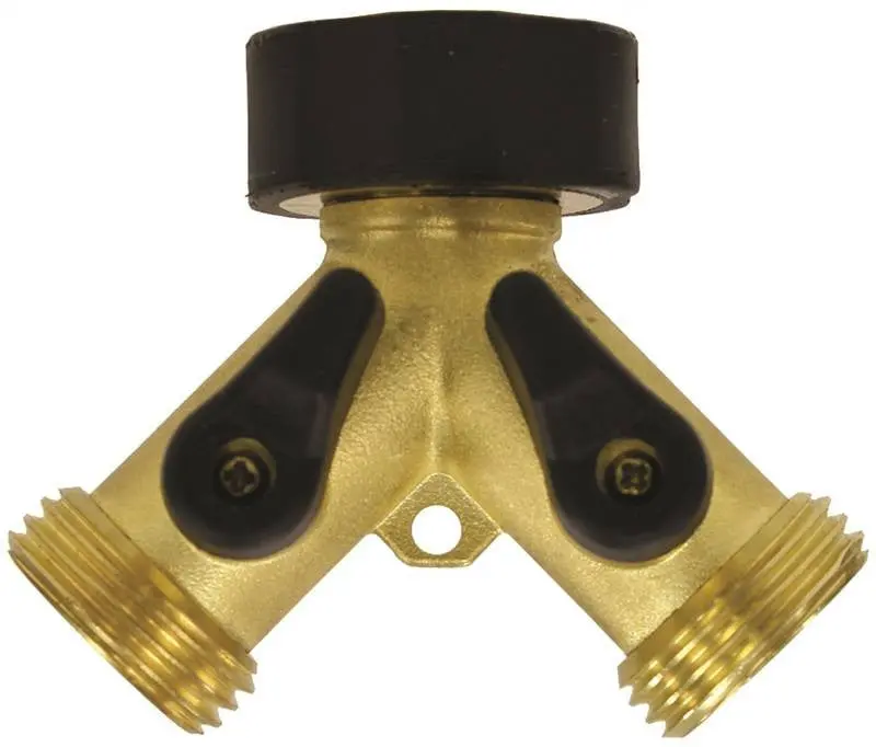 Brass Y With Shutoff 1