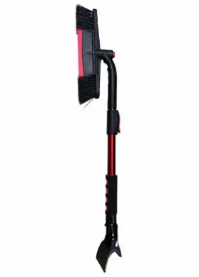 Clybourn Snow Broom / Ice Scraper, Pivot Head, Flex Blade, Handle Extends To 39 In. 1