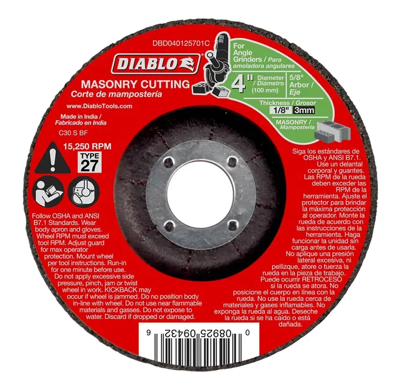 Cutoff Disc Masonry Dc 4 In 1