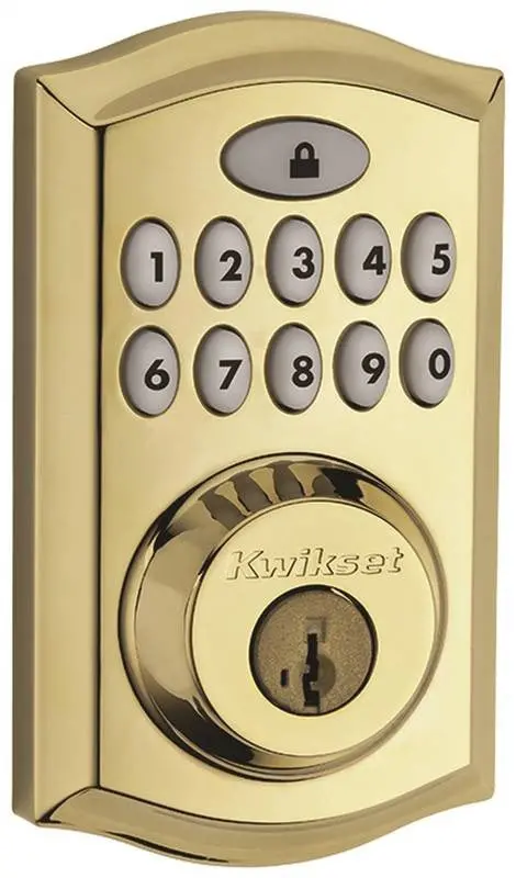 Deadbolt Keypad Brass Tustin 1