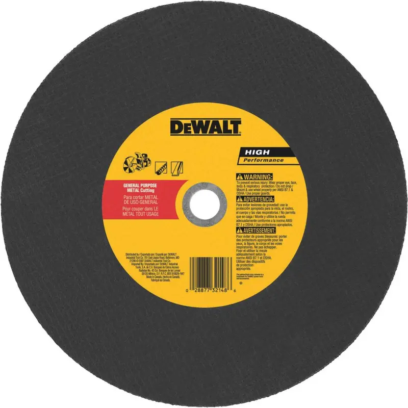 Dewalt Hp Type 1 14 In. 1X /8 In. X 20 Mm Metal Cut-Off Wheel 1
