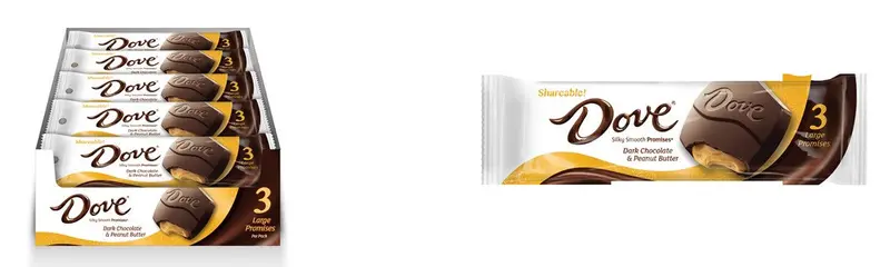 Dove Dark Chocolate Peanut Butter King Size 20Ct 1