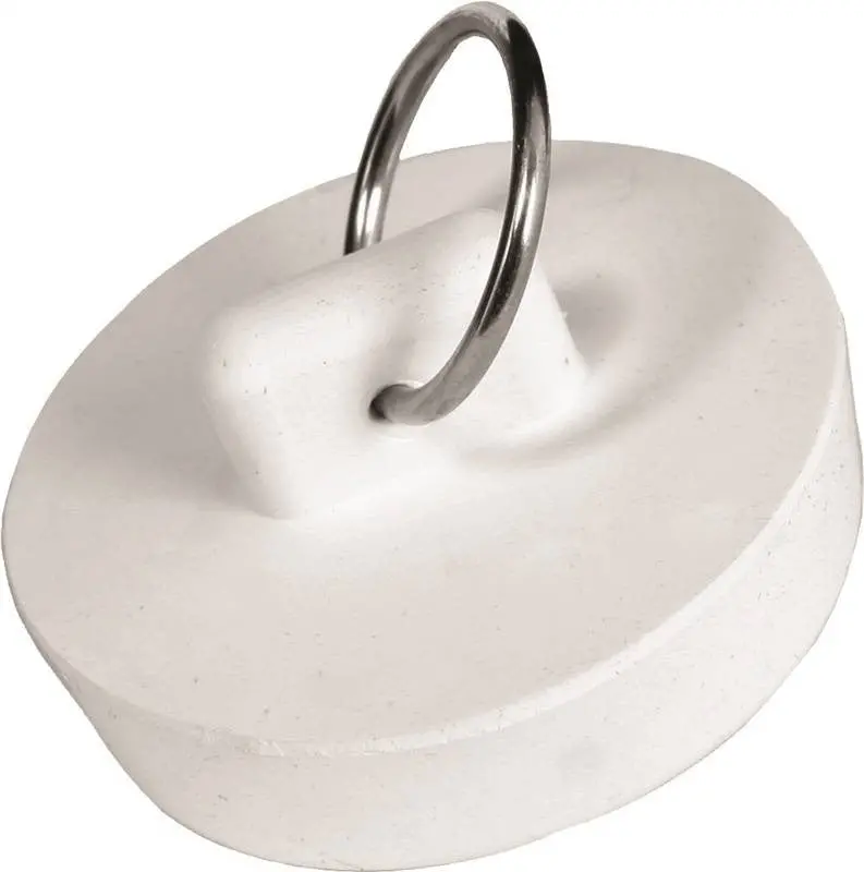 Drain Stopper White Rubb 1-1-2 1