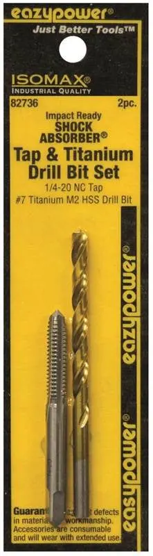 Drill Bit Set 1-4-20Nc -#7 2Pc 1