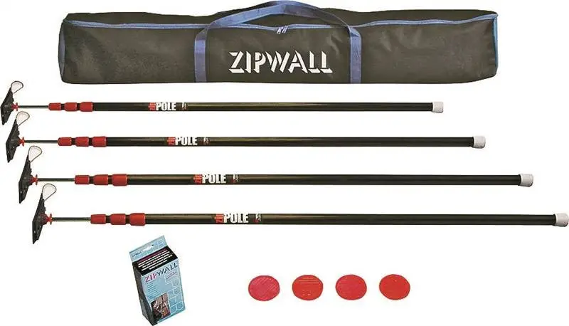 Dust Barrier Kit Zip Pole Res 1