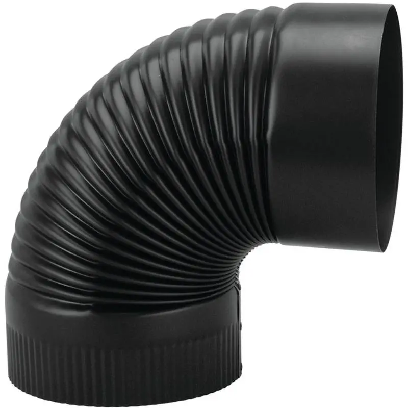 Elbow Pipe 90Dgre 24Ga 7In Blk 1