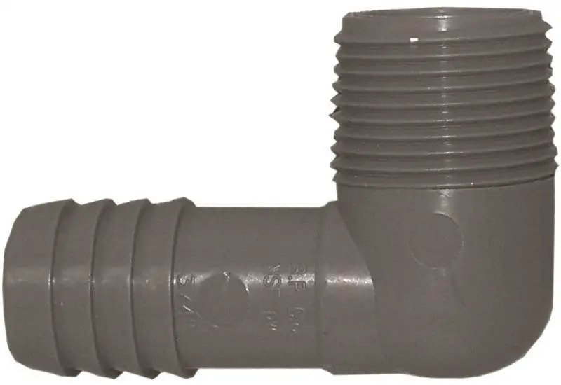 Elbow Poly 3-4Barb X 3-4Mpt 1