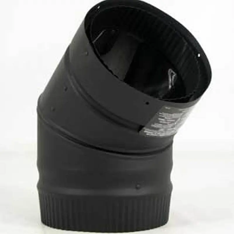 Elbow Stovepipe 45Deg 7In Blk 1