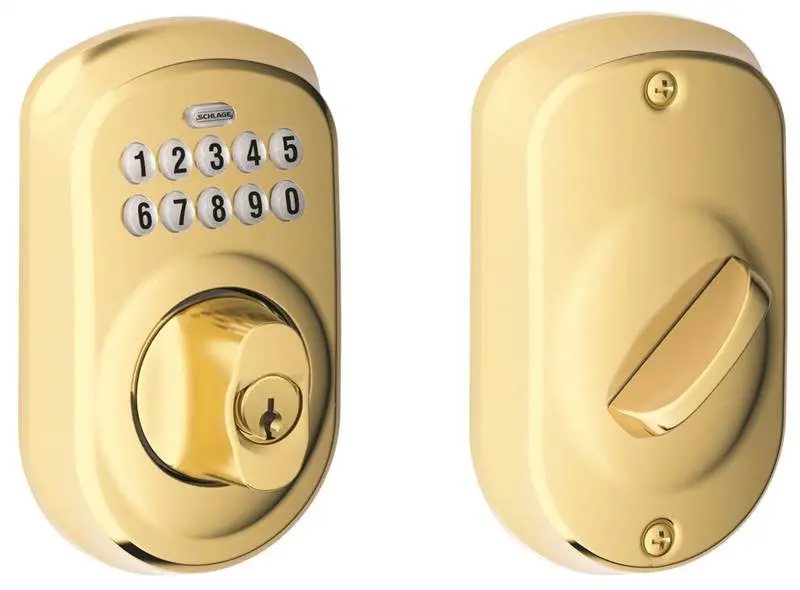 Electronic Deadbolt Lt Brass 1