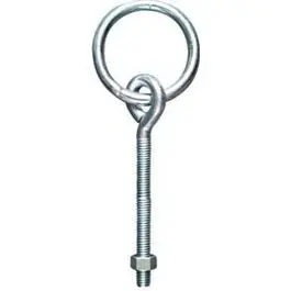 Eye Bolt Hitching Ring, Zinc, 3/8 X 5-1/8-In. 1