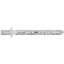 Flex Precision Stainless Steel Rule. 6-In. 1