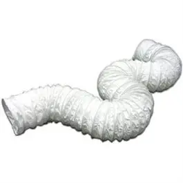 Flexible Vinyl Hose, White, 3-In. X 50-Ft. 1
