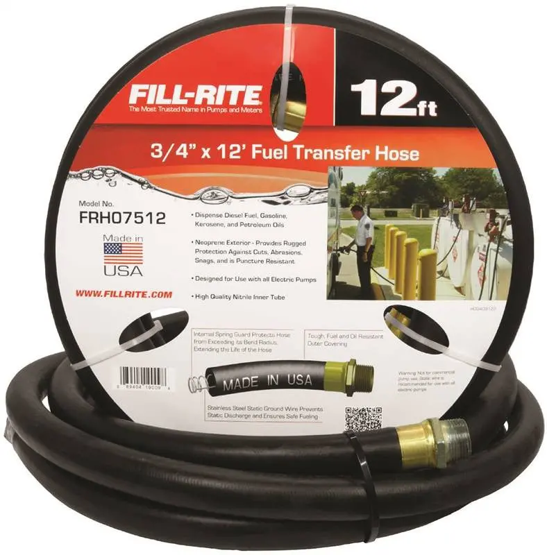 Fuel Hose 12Ft X 3-4" 1
