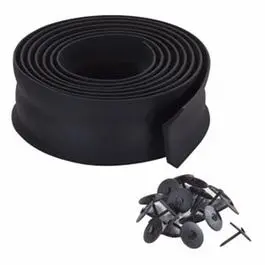 Garage Door Bottom Weatherstripping, Black Rubber, 16-Ft. 1