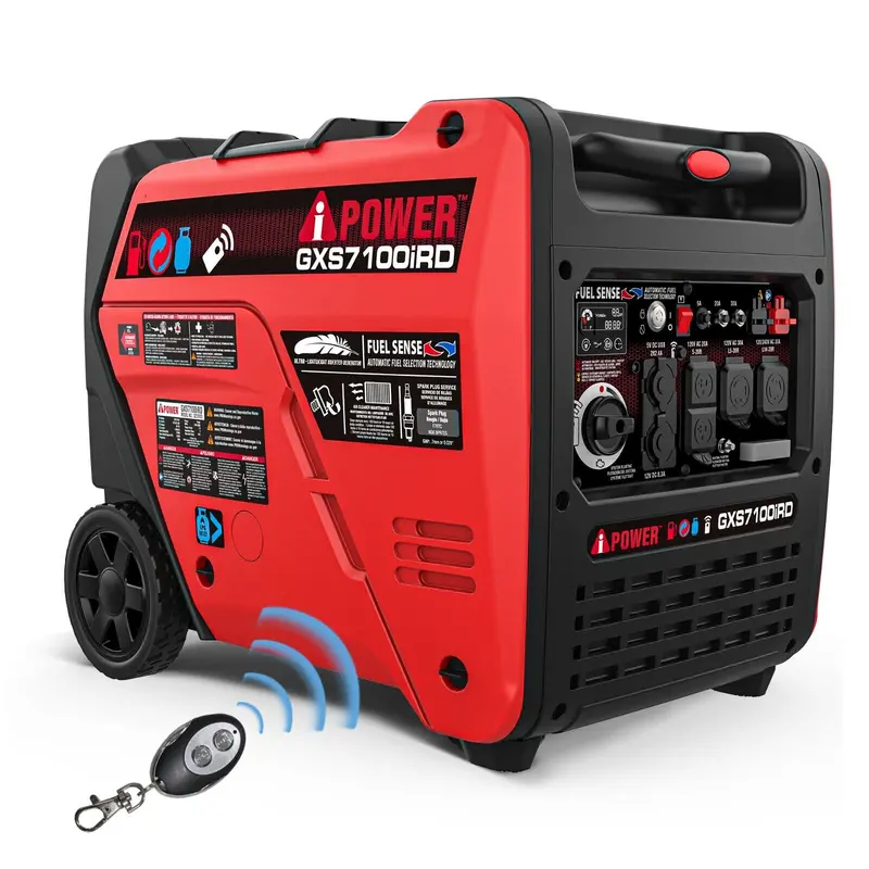 Generador 120V/240V A-Ipower Inverter Gxs7100ird | 7100 Watt Dual Fuel Prende Por Beeper Y Botón. 1