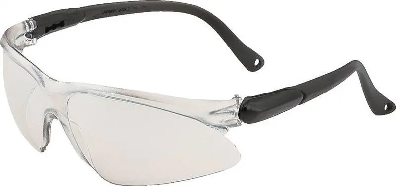Glasses Safety Blk W-Slvr Lens 1