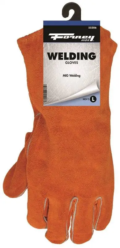 Glove Weld Leather Large Brown 1