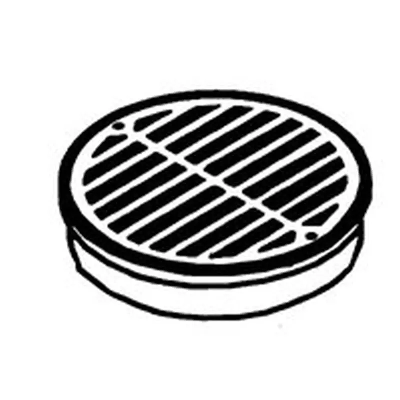 Grate Round Black 6In 1