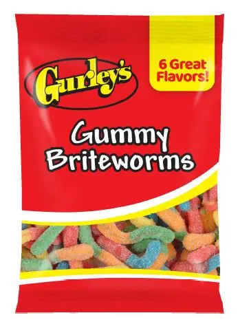 Gurley's Pal Gummy Brite Worms 4.5 Oz 1