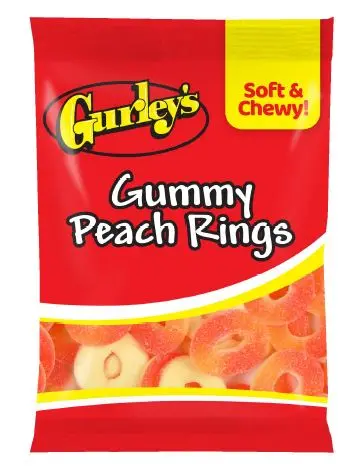 Gurley's Pal Gummy Peach Rings 4.5 Oz 1