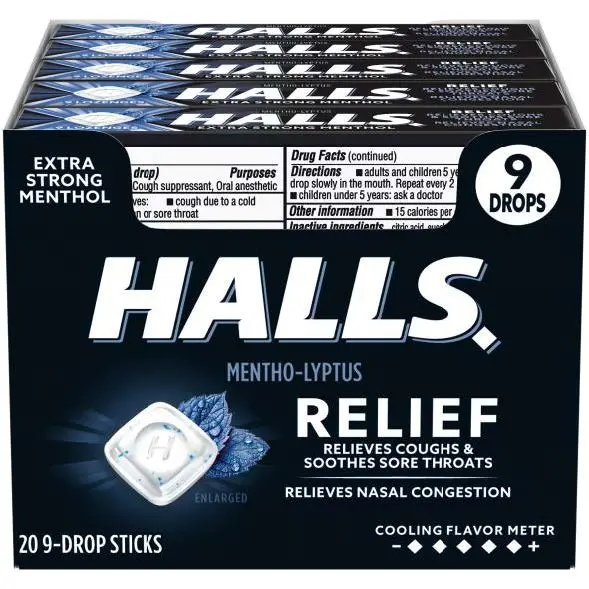 Halls Extra Strength Cough Drops 9Ct 20-Pack 1