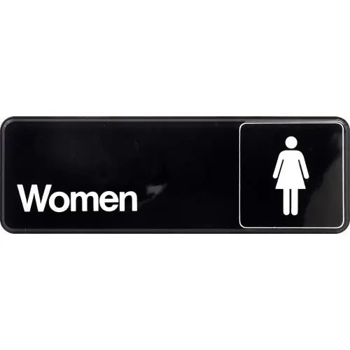 Hillman Group  Women's Restroom Sign (3" X 9") 1