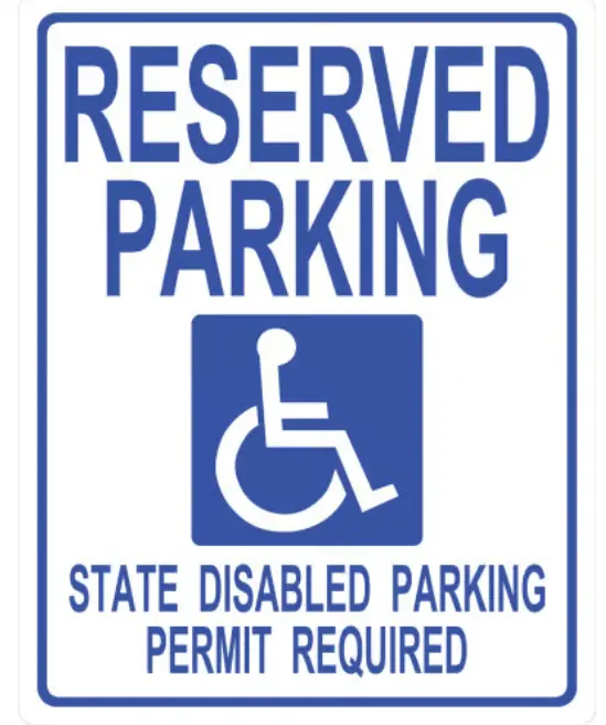 Hillman Handicapped Parking Sign (19" X 15") 1