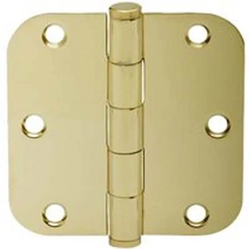 Hinge Door Rd 3.5In Brt Brs 1