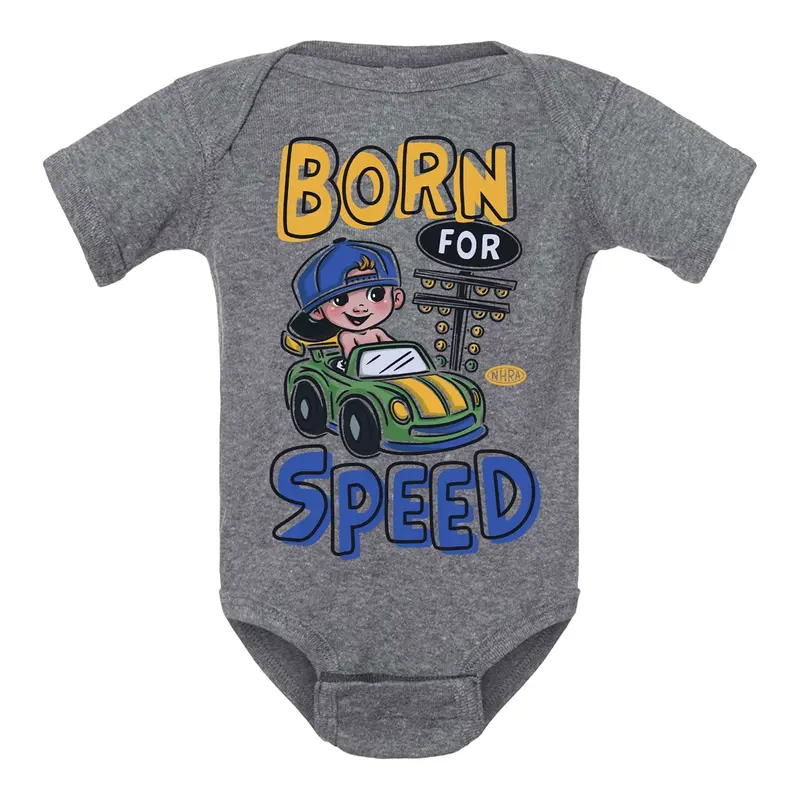 Infant Born For Speed Onesie 1