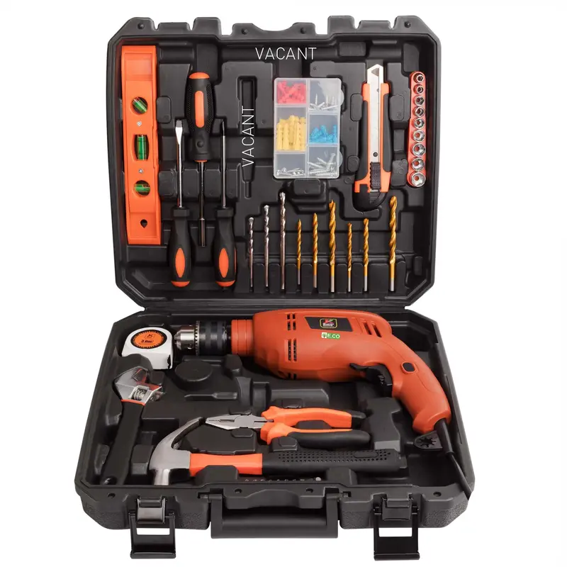 Jk Super Drive Professional Tool Kit With 13Mm (550Watt) E.Co Heavy Duty Impact Drill Machine (98 Pcs Set) 1