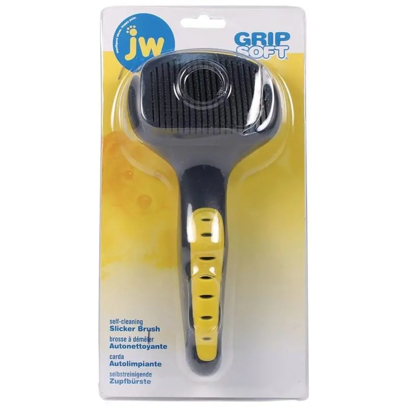 Jw Gripsoft Self Cleaning Slicker Brush 1