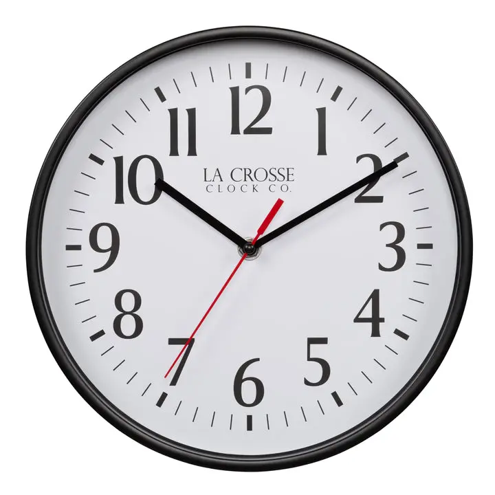 La Crosse Technology 10-Inch Basics Analog Wall Clock – Black 1